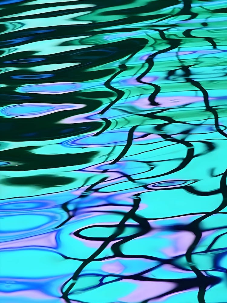 Neon Summer Oasis Water Print