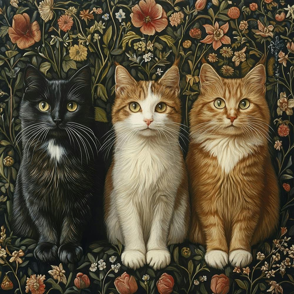 Three Cats Art 1