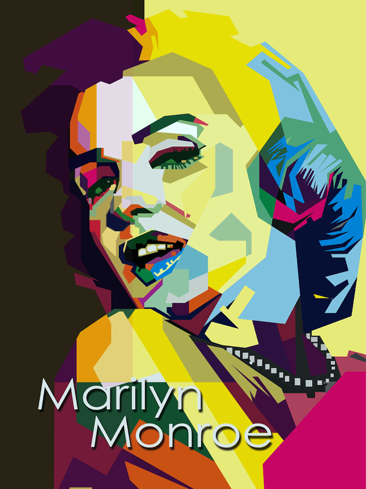 Marilyn Monroe Hollywood Icon Retro Art Wpap