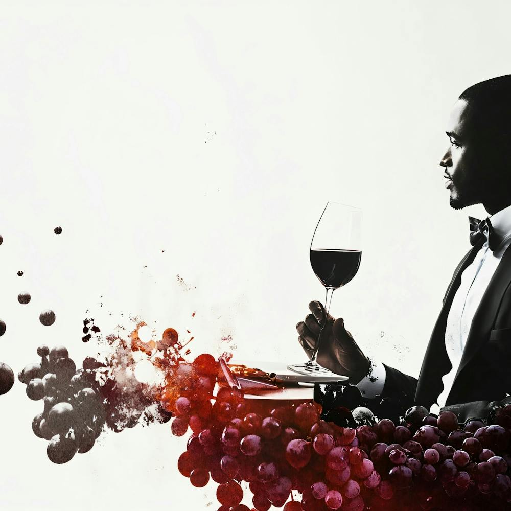 Man Drinking Wine