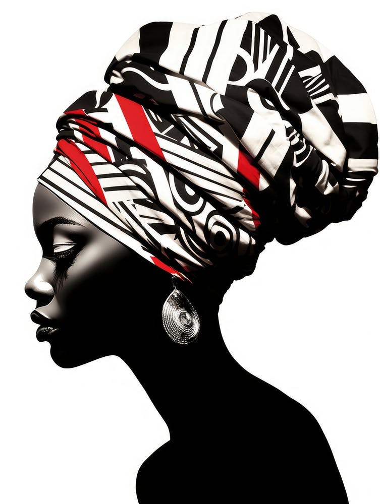 African Woman In A Turban 13