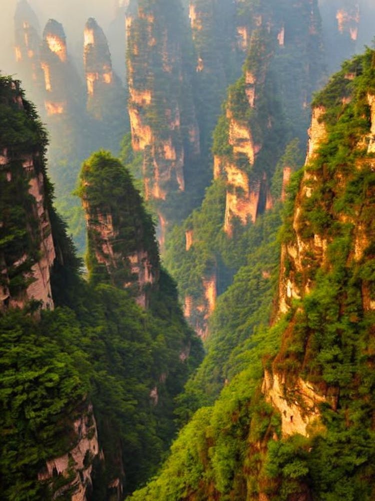 Zhangjiajie National Forest Park 2 China Vintage Poster