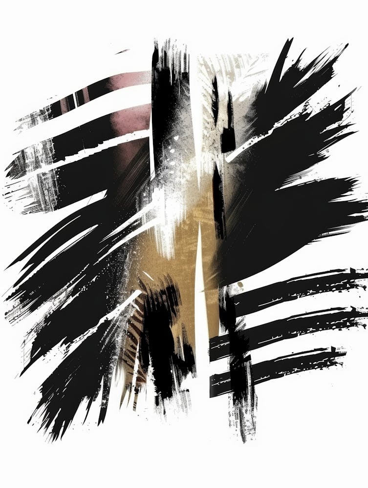 Black And White Brushstrokes 1