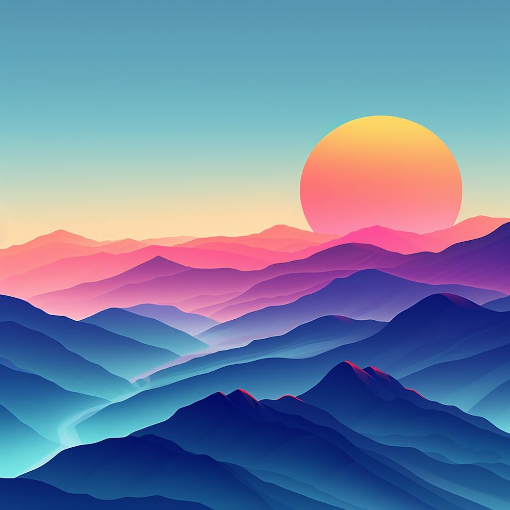 Colourful Abstract Landscape Painting - vector illustration abstract art, abstract painting  city wall art, colorful wall art, home decor, minimal art, modern wall art, wall art, wall decoration, wall print colourful wall art, decor wall art, digital art,
