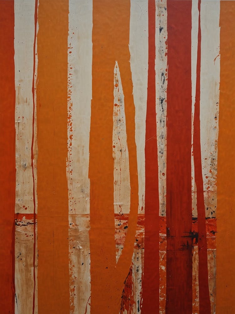 Abstract Orange Painting