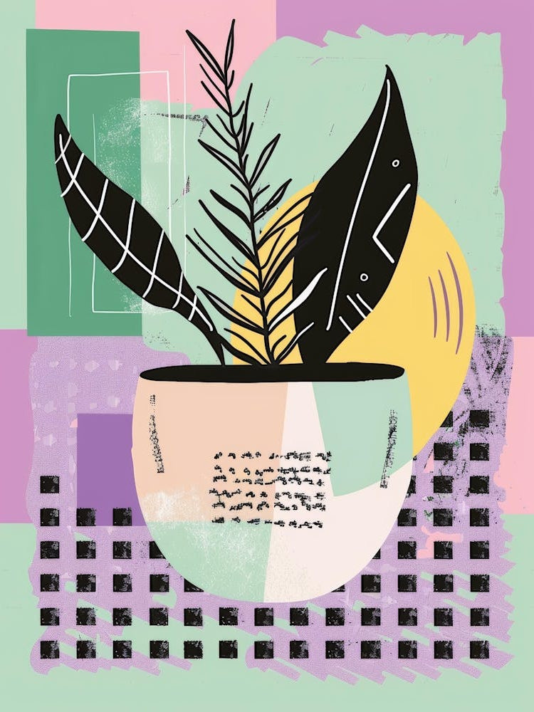 Abstract Plant In A Pot 1