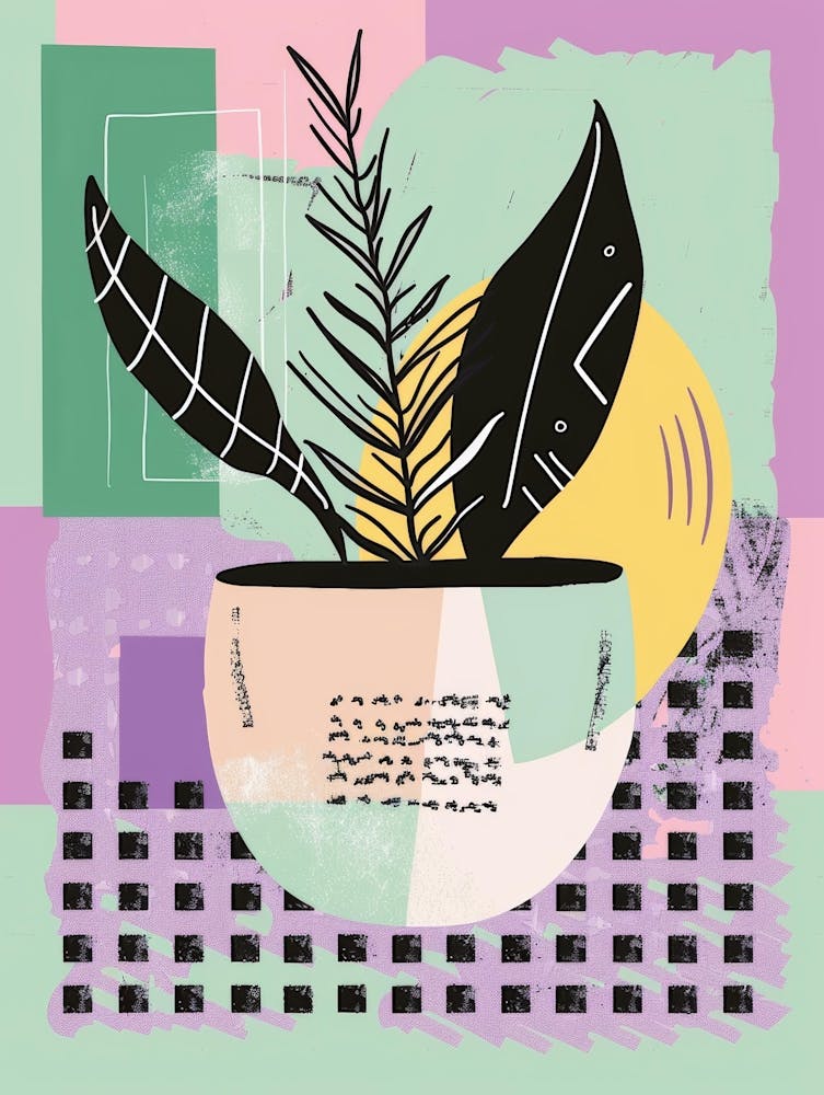 Abstract Plant In A Pot 1