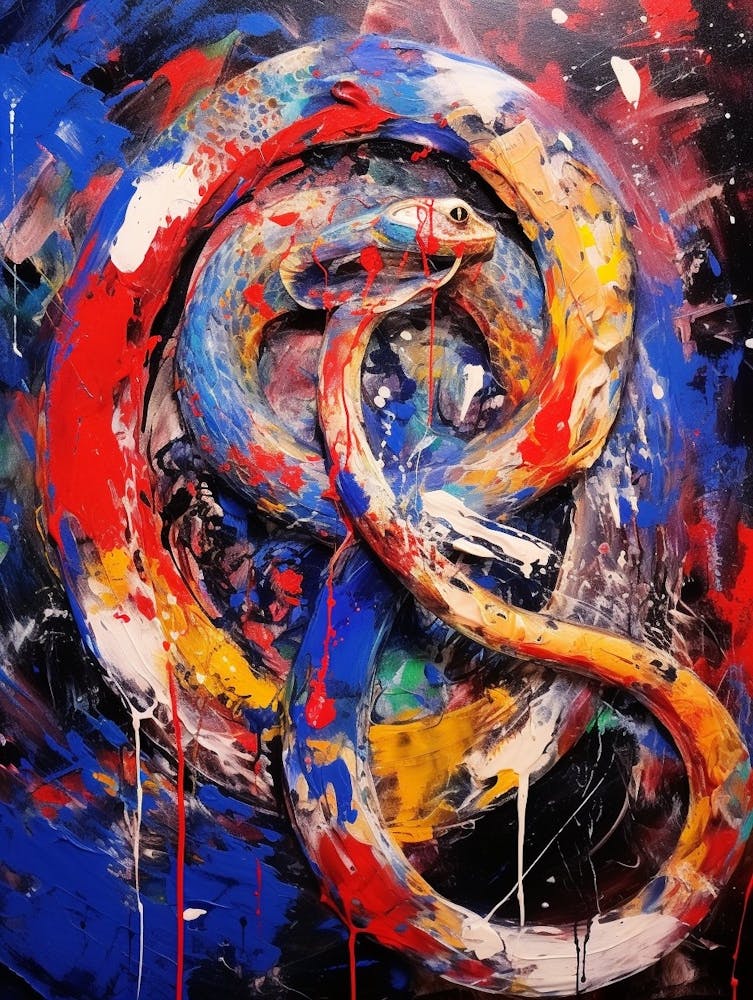 Snake Abstract Expressionism 3