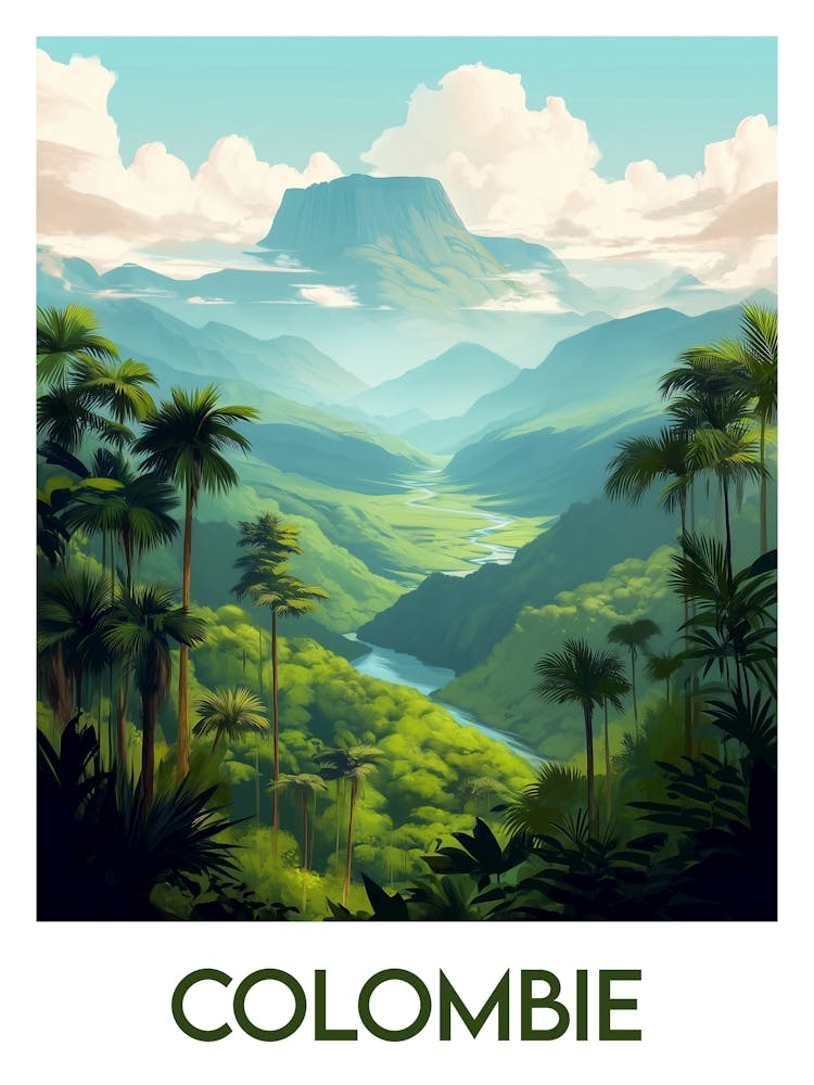 Affiche de voyage Colombie 1