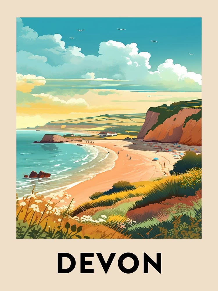 Vintage Travel Poster Devon 4