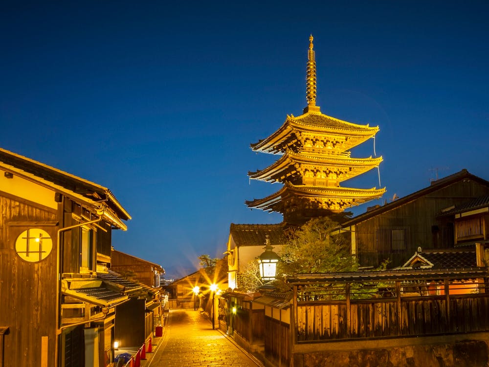 Yasaka Pagoda In Historic Kyoto In The Evening