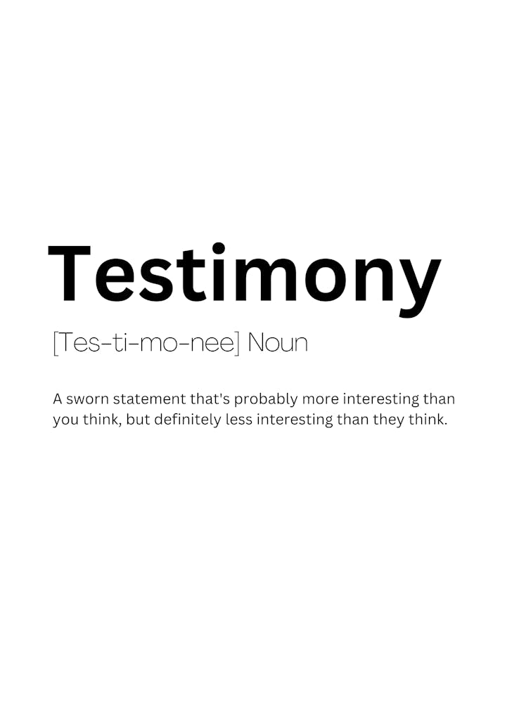Testimony Definition Meaning
