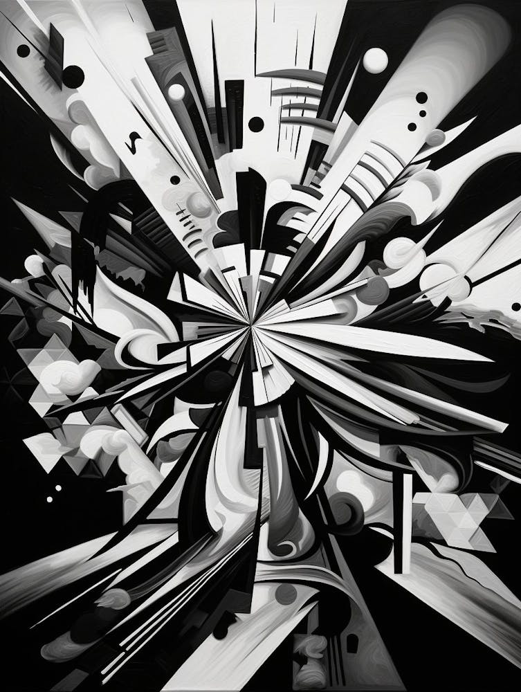 Transformation Abstract Black And White 3