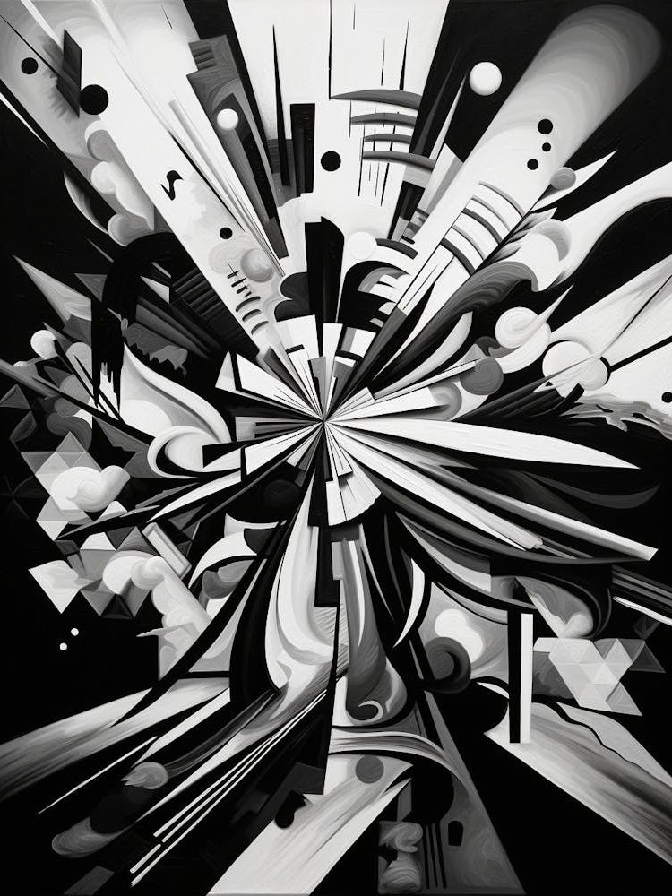 Transformation Abstract Black And White 3