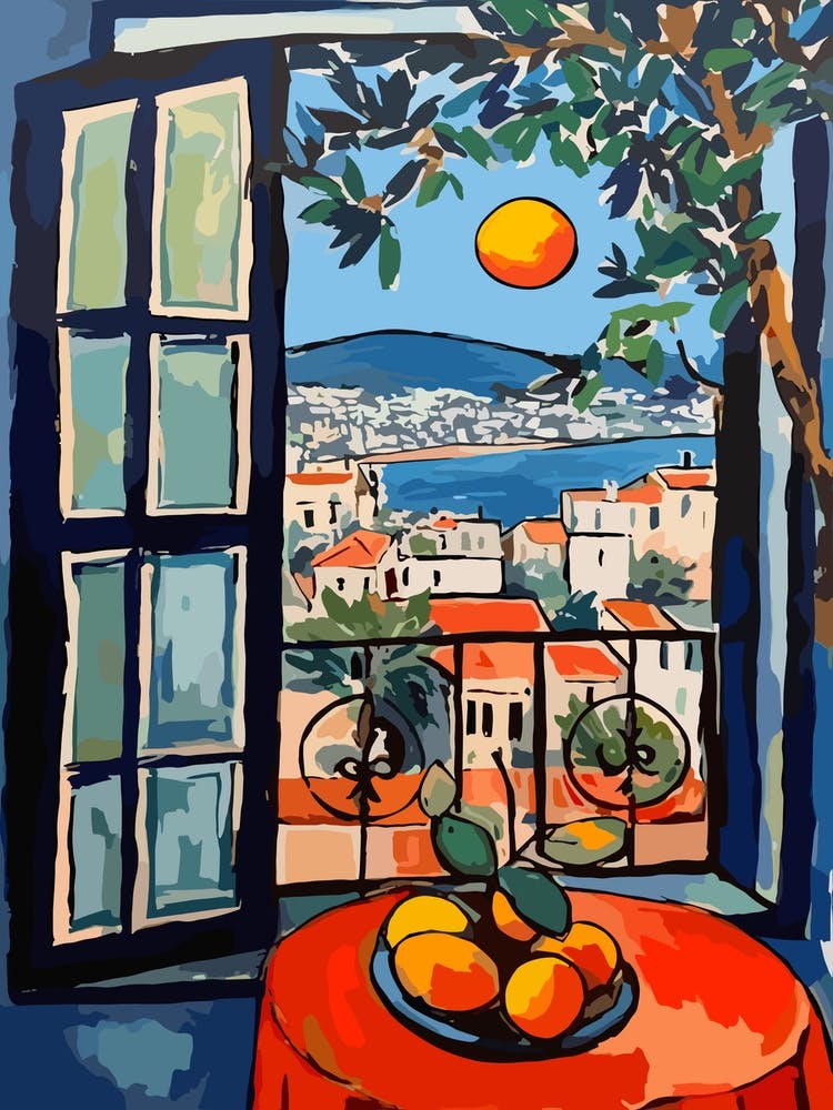 Window Lisbon Portugal In The Style Of Matisse 3