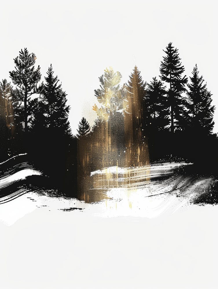 Snowy Forest Canvas Print