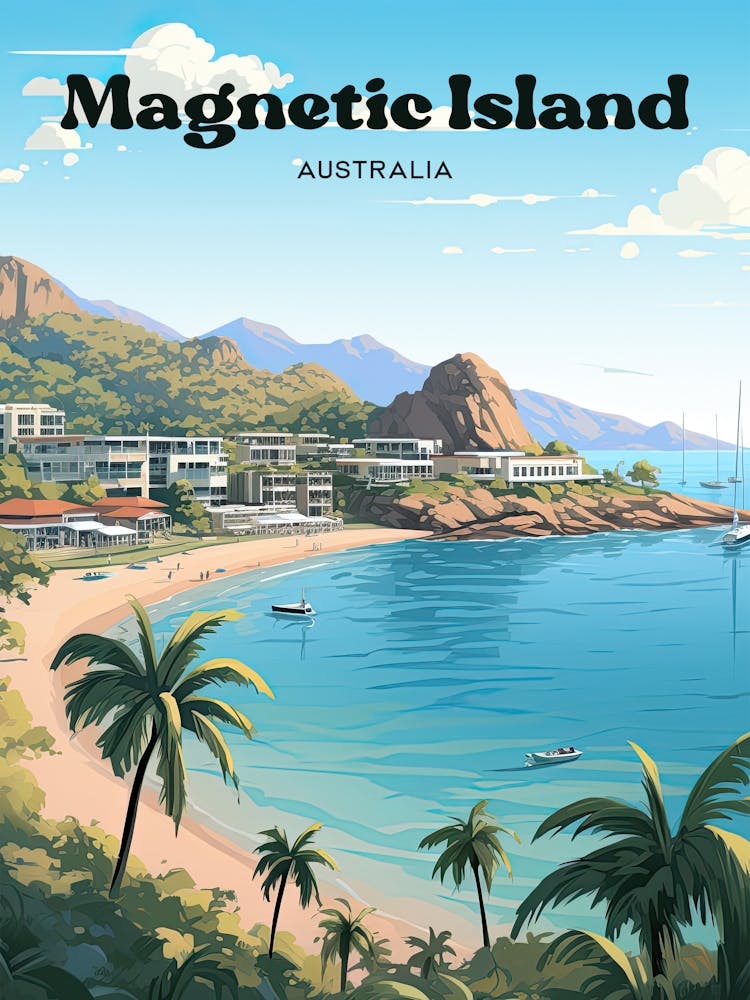 Magnetic Island Queensland Australien Kunst Illustration