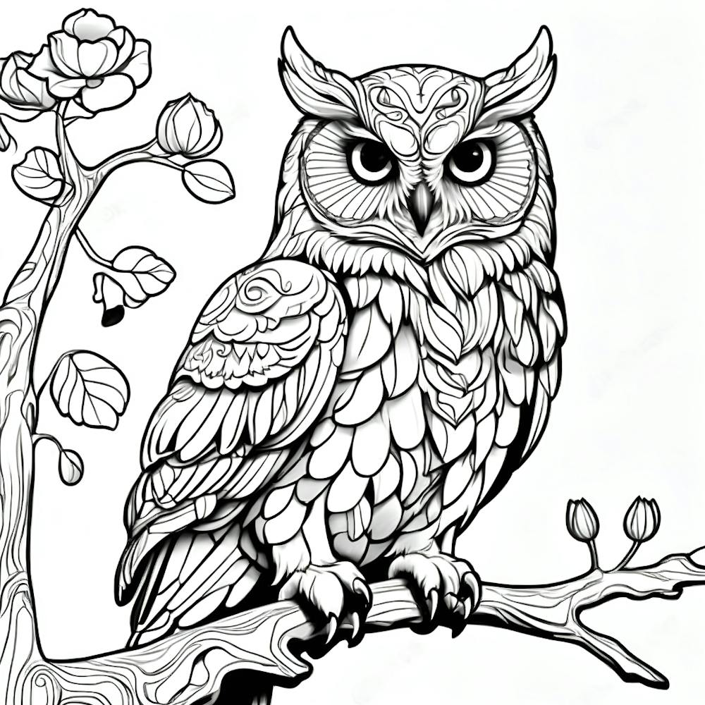 Owl Coloring Page
