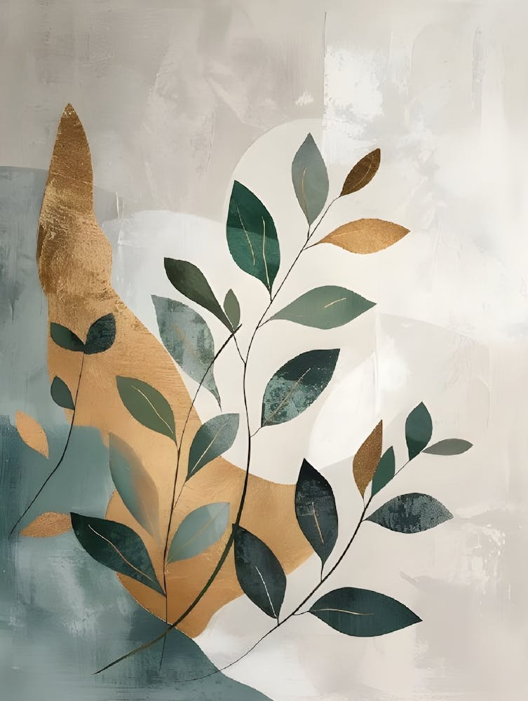 Abstract Leaves Canvas Print 4