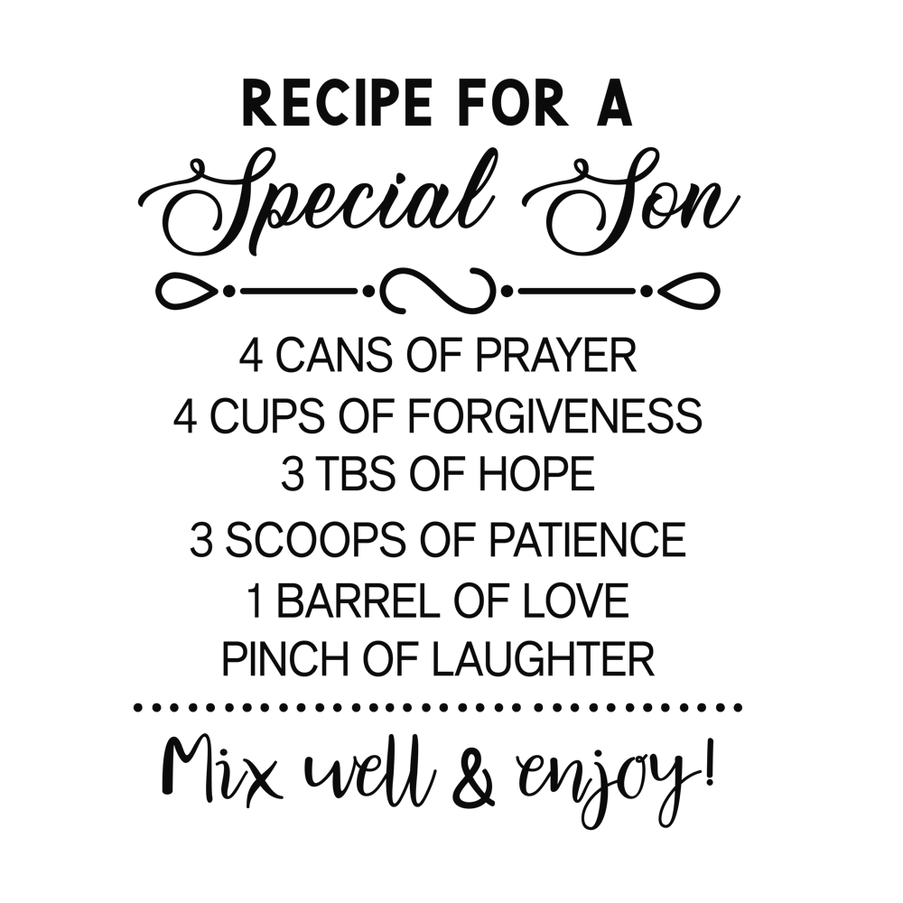 Recette Pour Un Fils Spécial