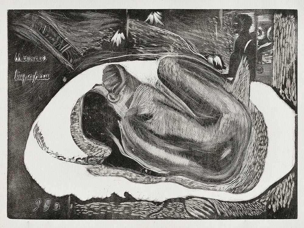 She Thinks Of The Ghost Or The Ghost Thinks Of Her, From The Noa Noa Suite (1921), Paul Gauguin