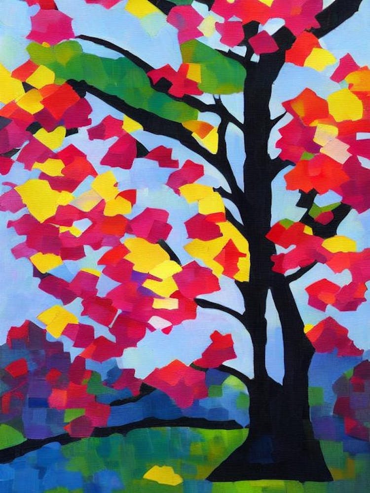 Flowering Pear Tree Cubist 1