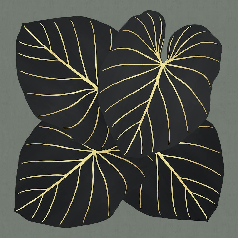 Black and gold leaves 3