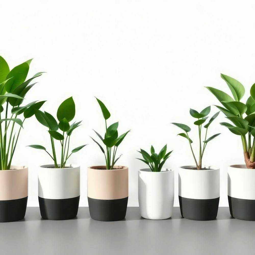 Five Potted Plants