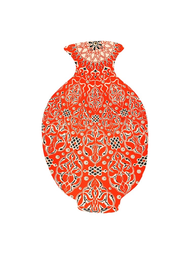 Vintage orange vase 1