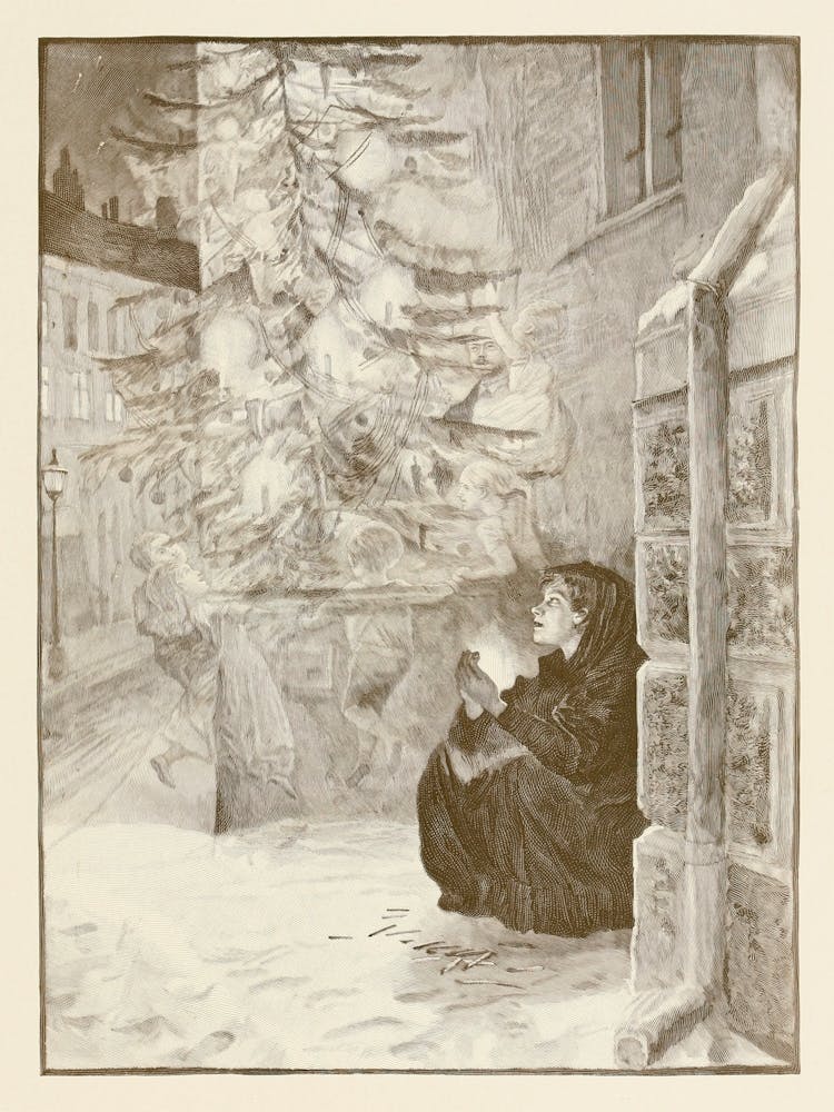 Christmas Tree In The Snow