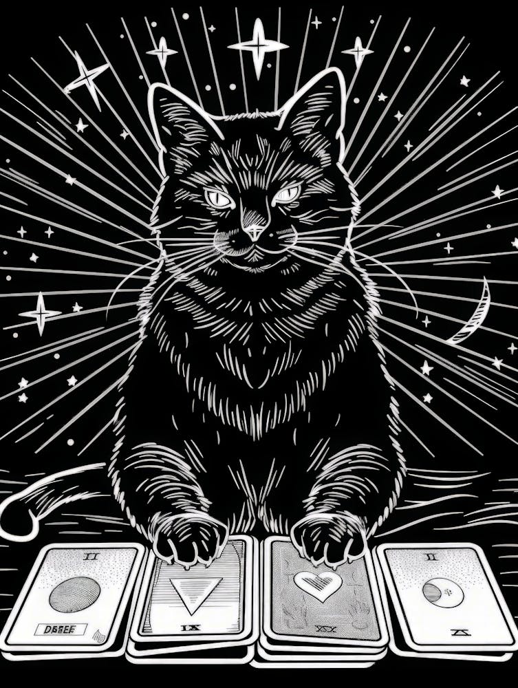 Tarot Card Cat