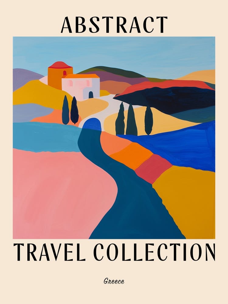 Abstract Travel Collection Poster Greece 2