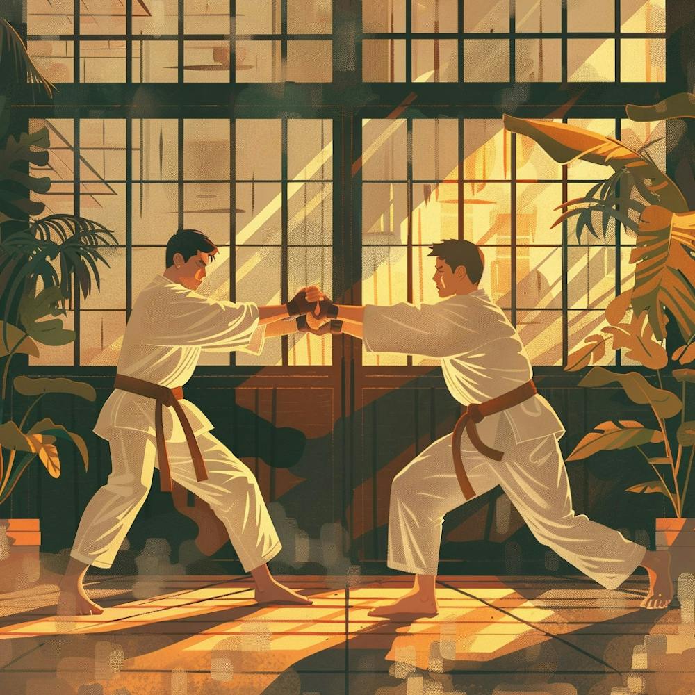 Illustration Lofi de Combat de Karaté 1718704070 3