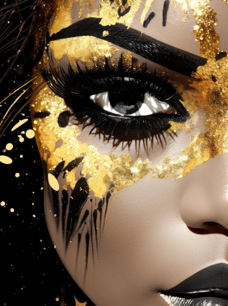 Black And Gold Makeup