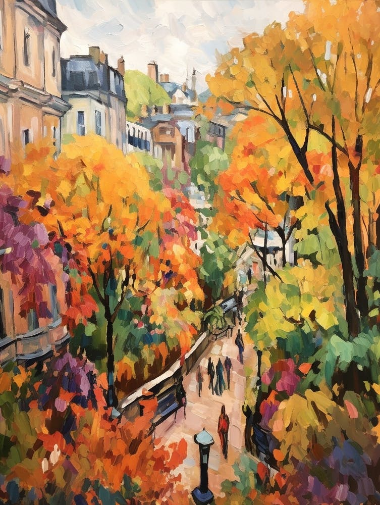 Autumn City Park Painting Holland Park London 2