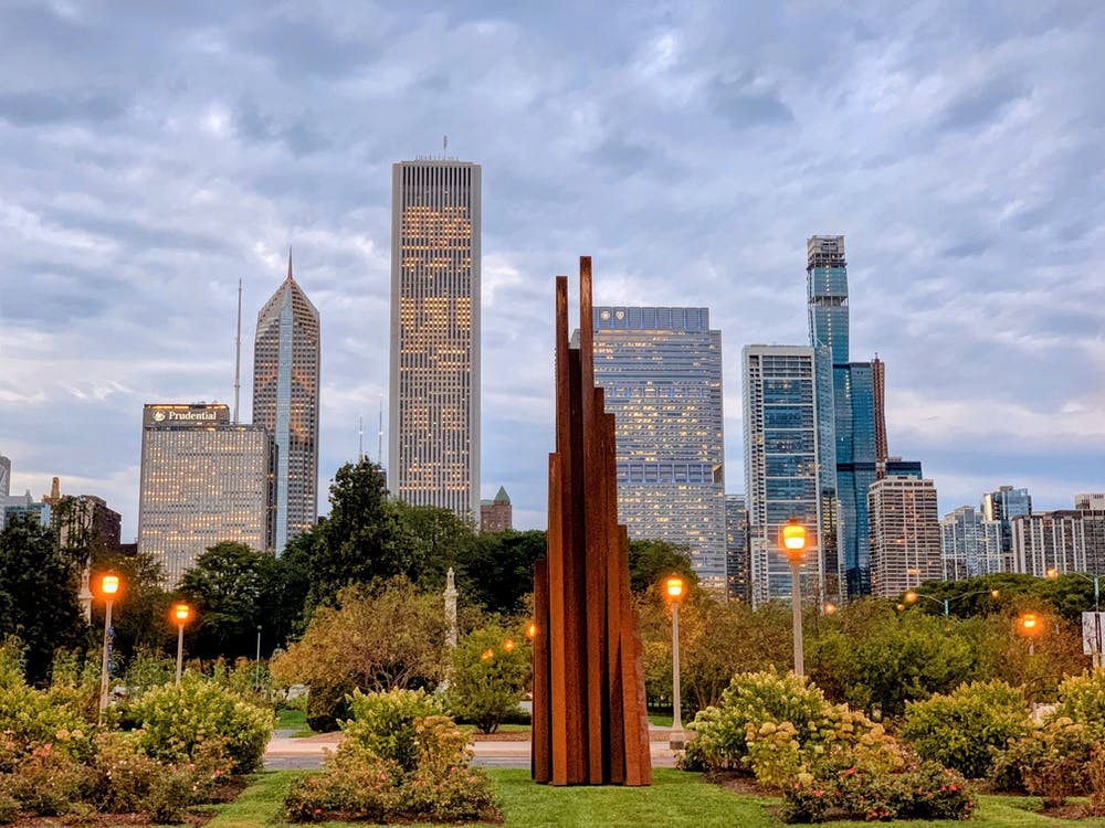 Chicago Skyline And Clouds 
