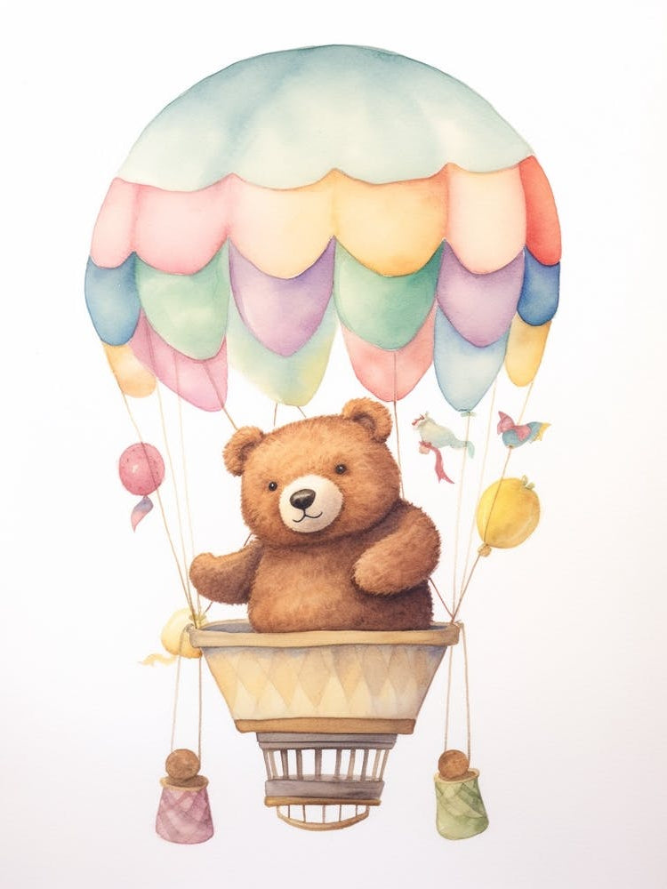 Baby Bear 4 In A Hot Air Balloon