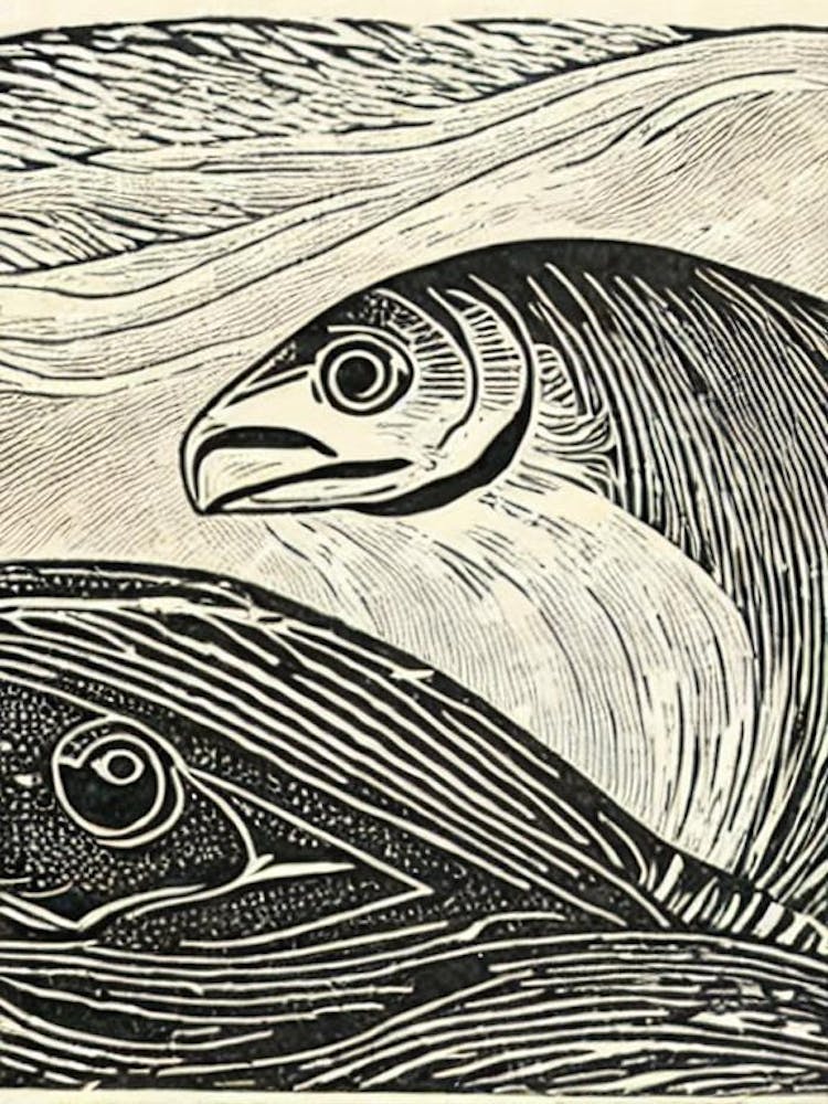 Haddock Linocut