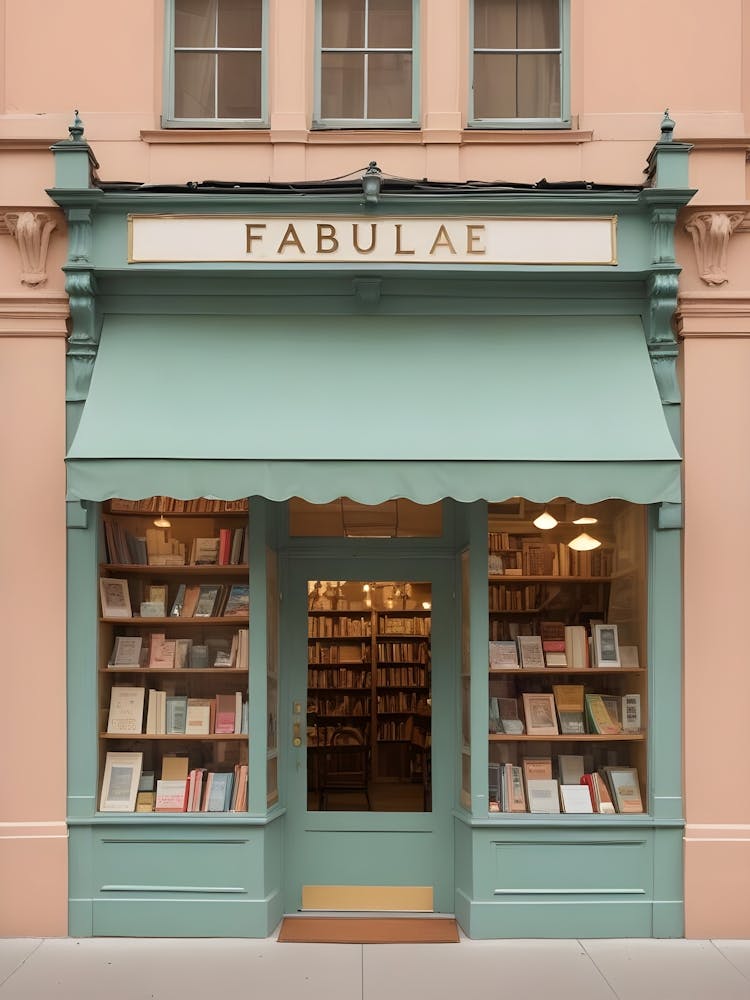 Retro Bookshop Photography Wes Anderson Style