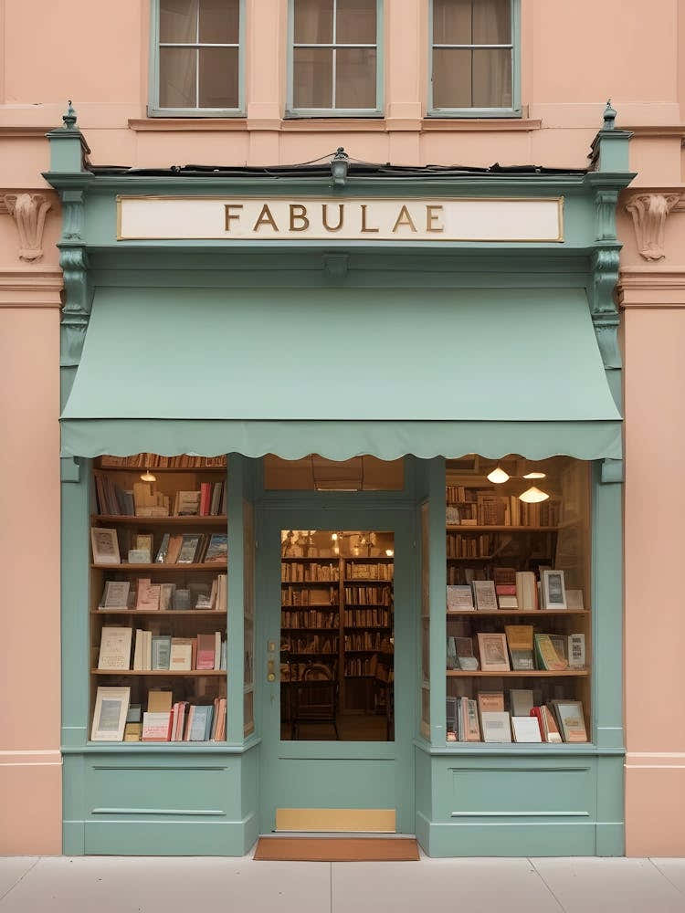 Retro Bookshop Photography Wes Anderson Style