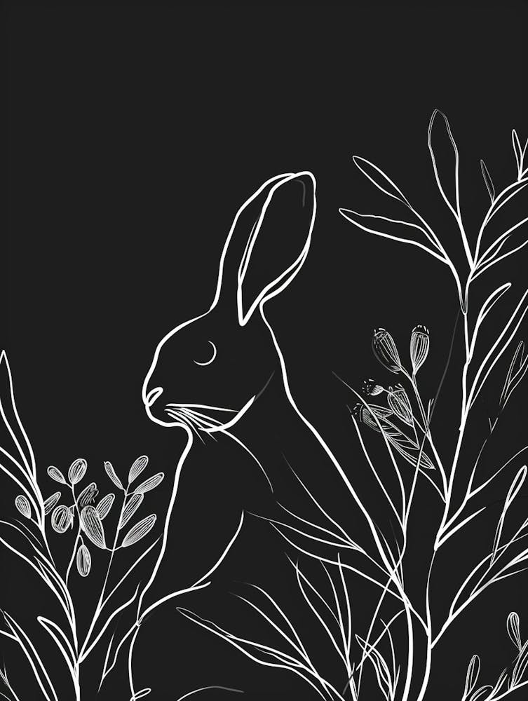 Belgian Hare Minimalist Illustration 2