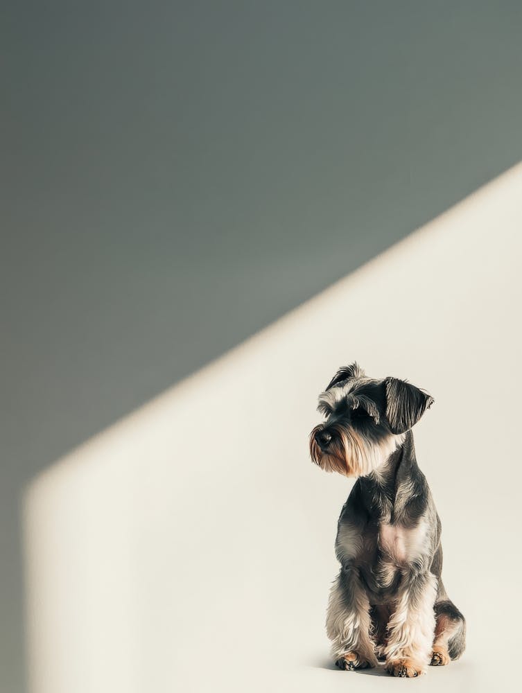 Schnauzer. Generated AI. 2