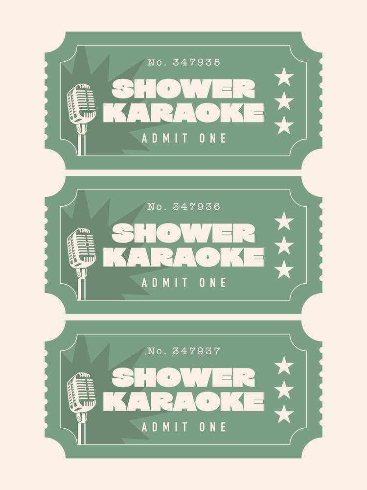 Shower Karaoke - Green Bathroom