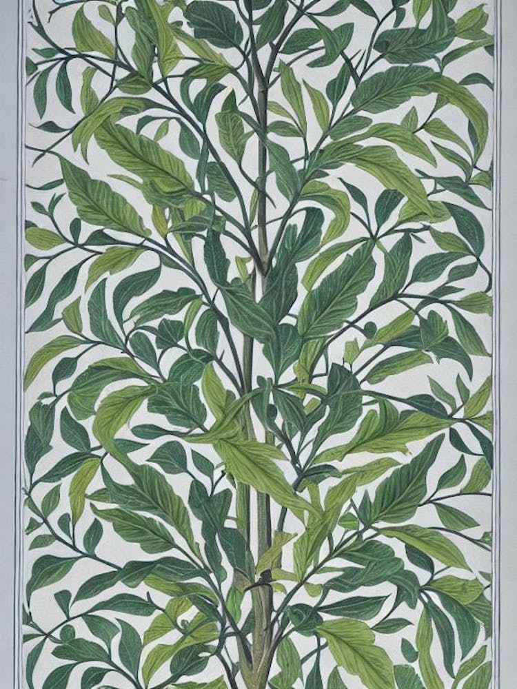 Black Gum 2 tree Vintage Botanical