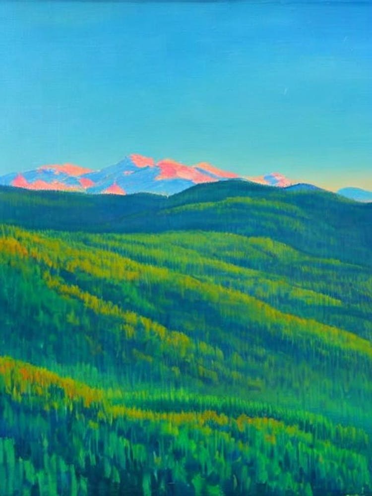 Pribaikalsky National Park Russia Blue Oil Painting 1