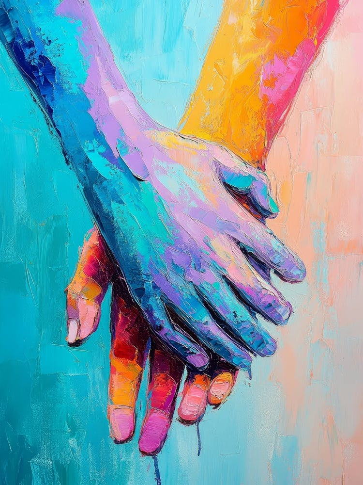 Two Hands Holding Each Other 1