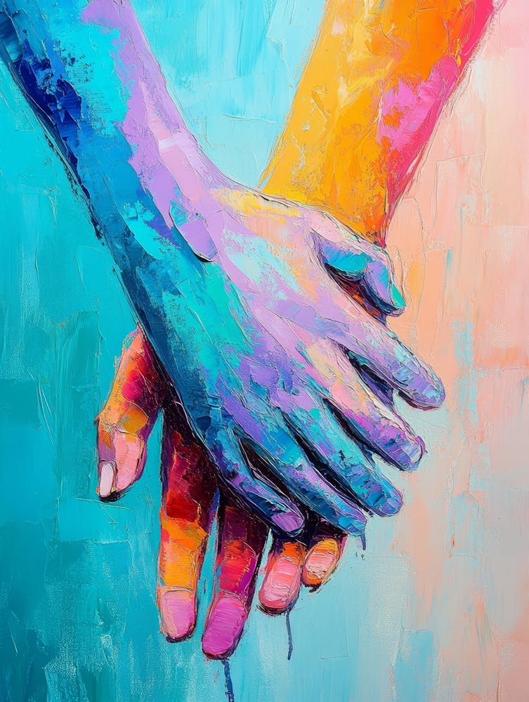 Two Hands Holding Each Other 1