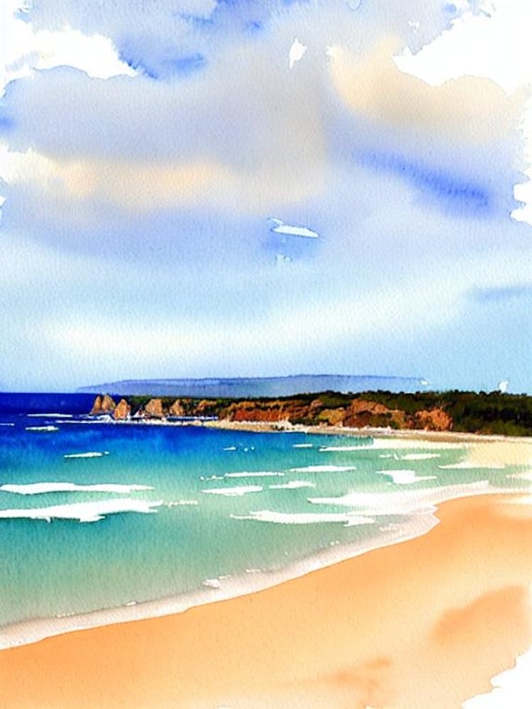 Sorrento Back Beach, Australia Watercolour
