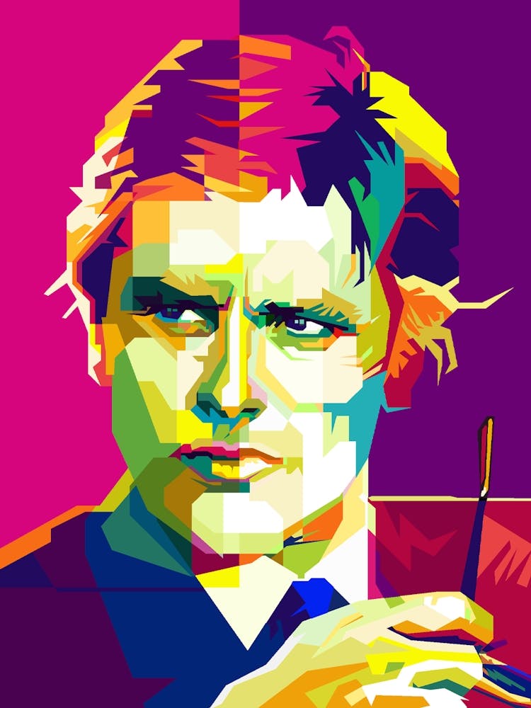 Alain Delon Hollywood Movies Actor Pop Art WP
