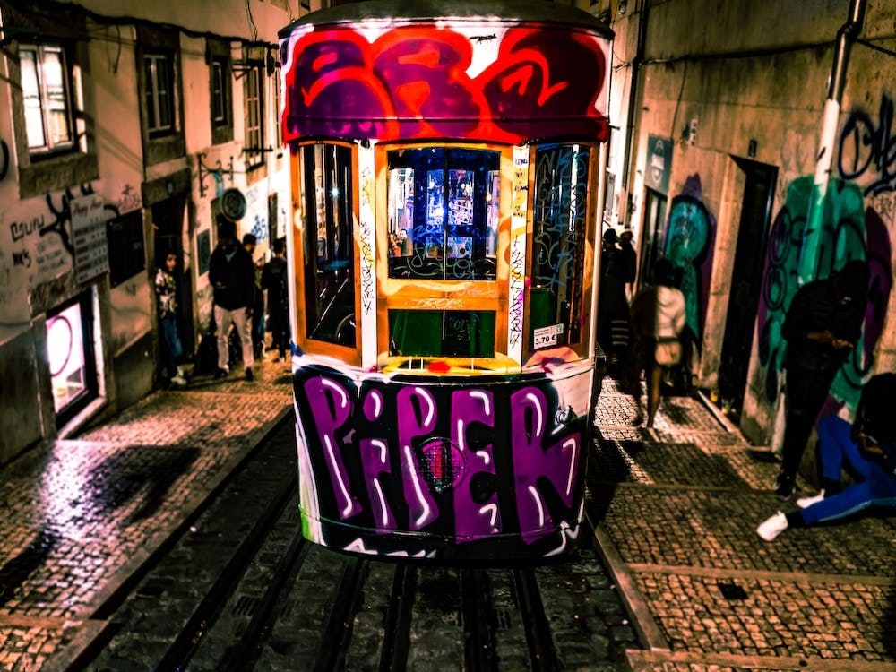 Straßenbahn-Graffiti